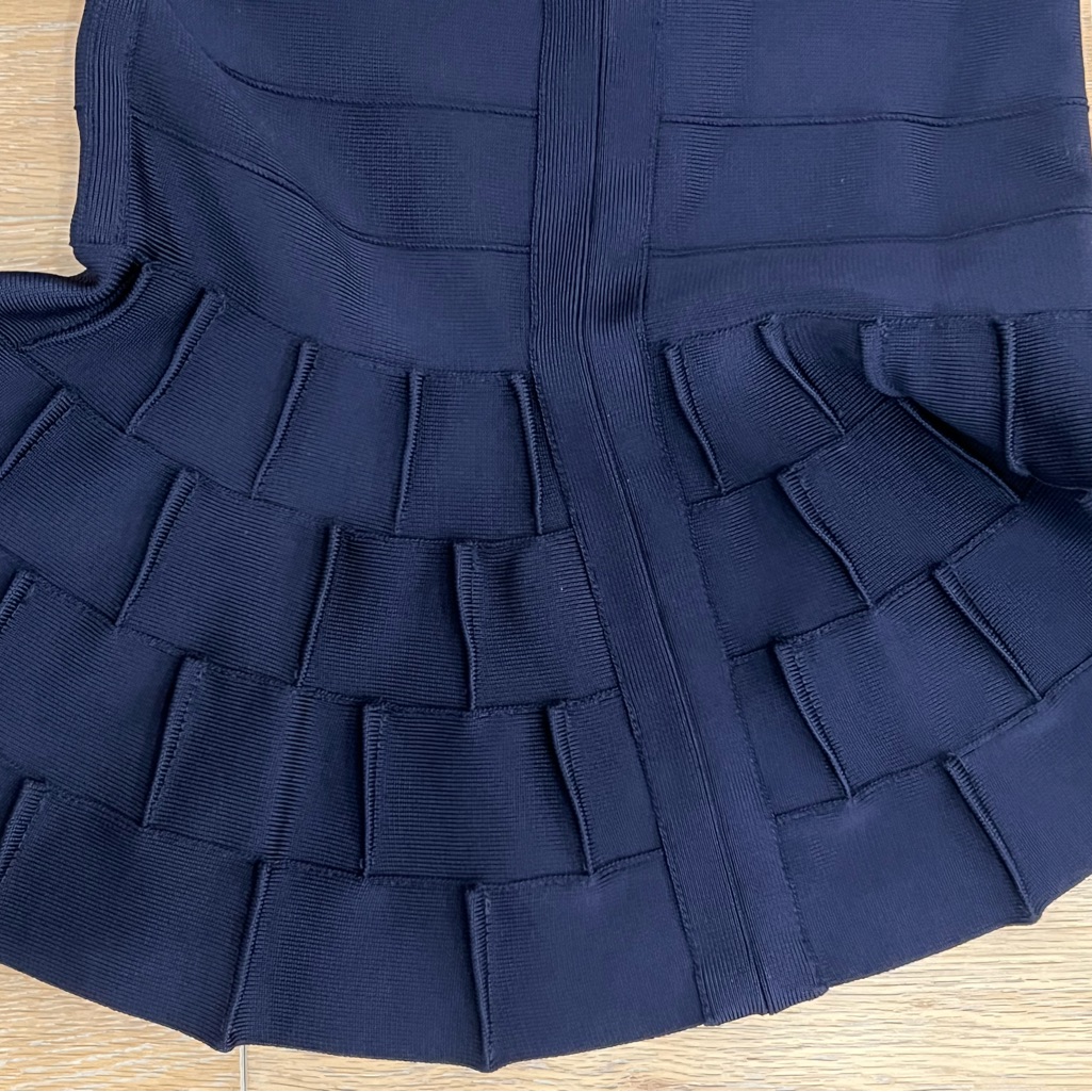 Herve Leger Navy Skirt